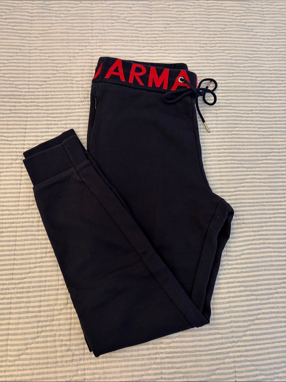 Armani Exchange Navy Blue Joggers